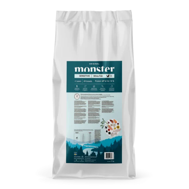 Monster Dog Orignal Sensitive White Fish 17 kg