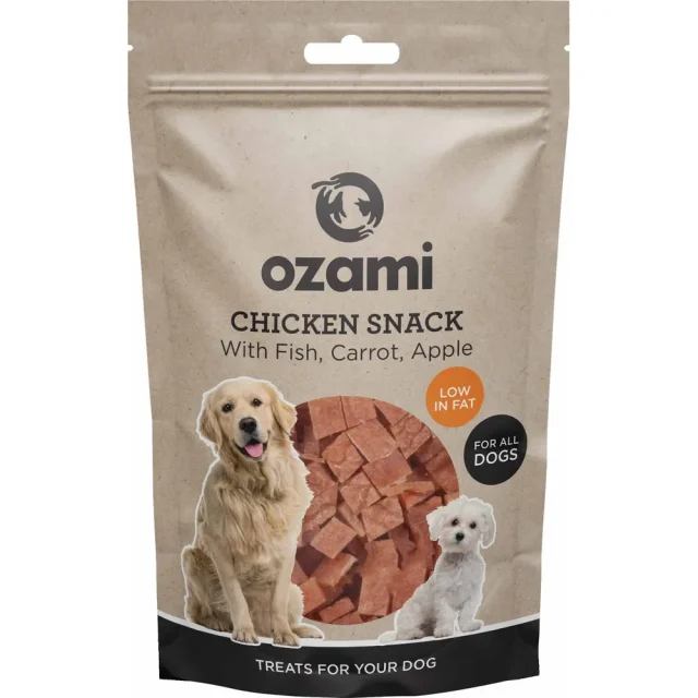 Chicken Snack With Fish, Carrot And Apple 100gr