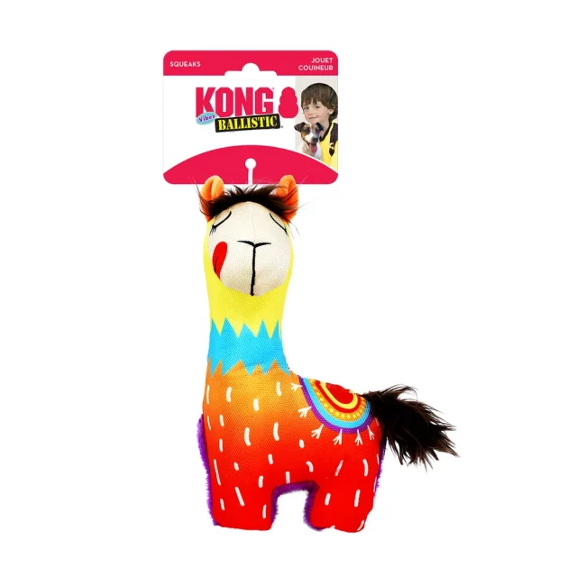 Kong Ballistic Vibez Llamas Mix S/m 23x20x11cm - Bild 4