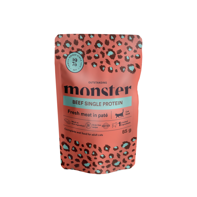 Monster Cat Pouches Adult Beef 85 g