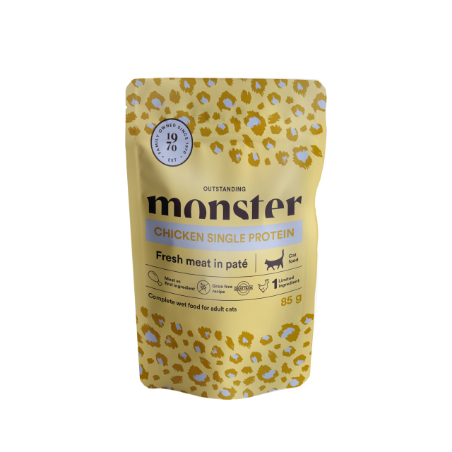 Monster Cat Pouches Adult Chicken 85g