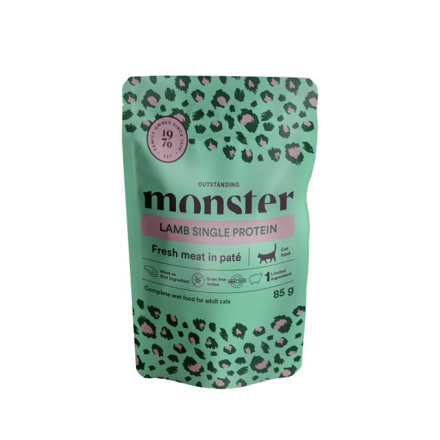 Monster Cat Pouches Lamb 85g