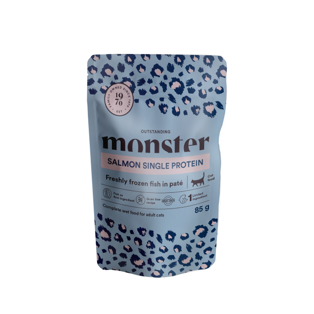Monster Cat Pouches Adult Salmon 85g