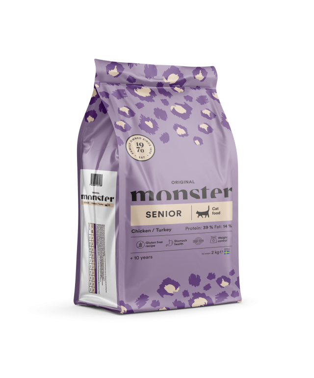 Monster Cat Original Senior Chicken/Turkey Kattmat 2kg
