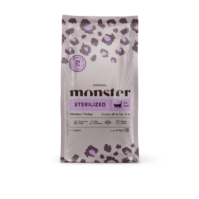 Monster Original Sterilized Cat  Chicken/Turkey 6 kg