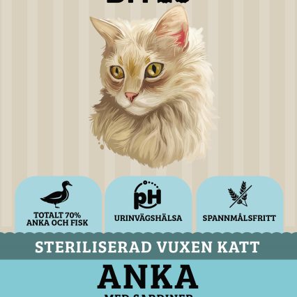 Askebites Steriliserad Vuxen Katt Anka Och Sardiner 5kg