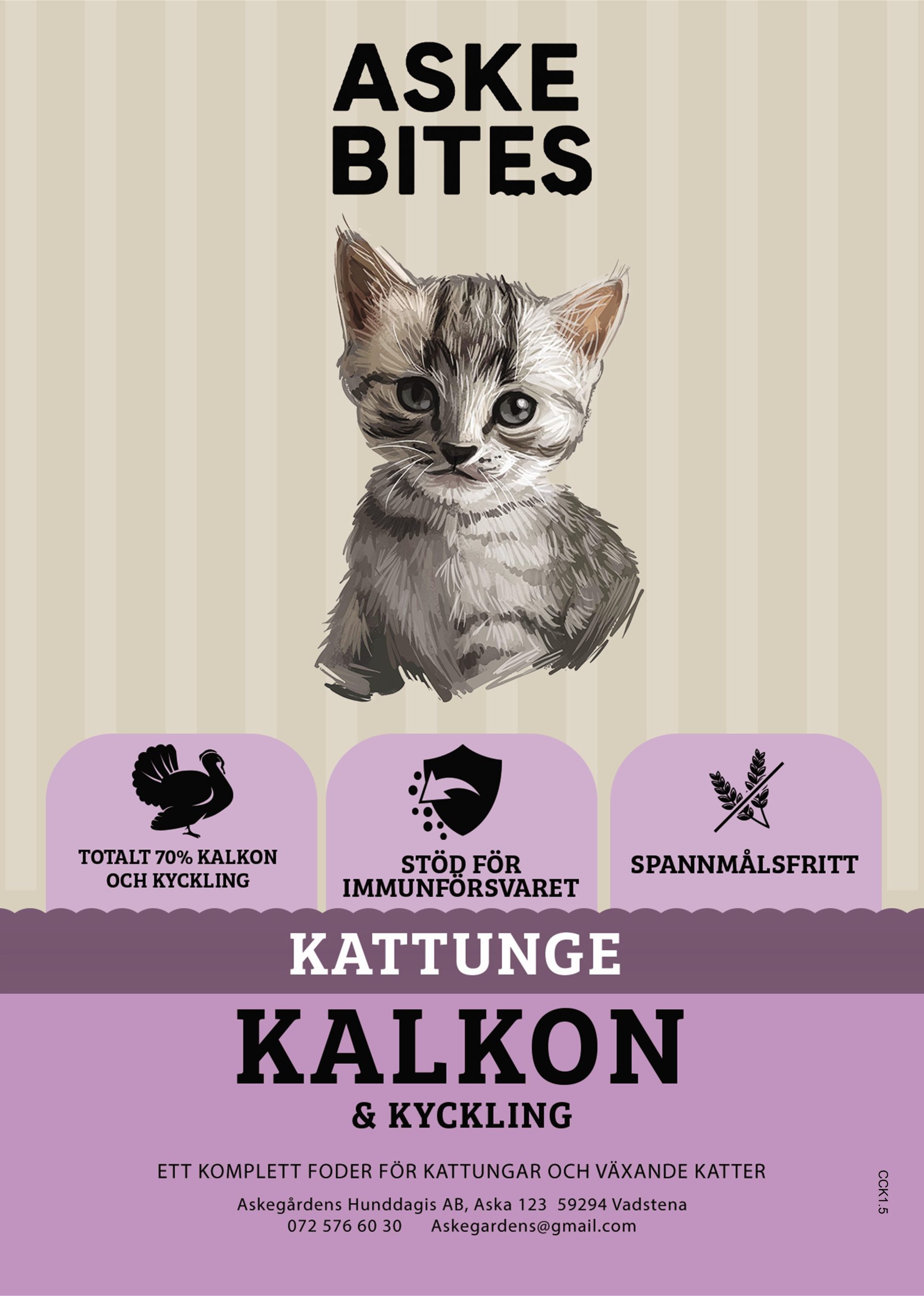 Askebites Kattunge Kyckling Och Kalkon 1,5kg