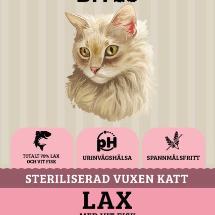 Askebites Steriliserad Vuxen Katt Med Lax Och Fisk 5kg