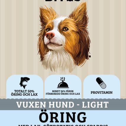 Askebites Öring Med Lax, Sötpotatis Och Sparris Vuxen Hund Light 12kg