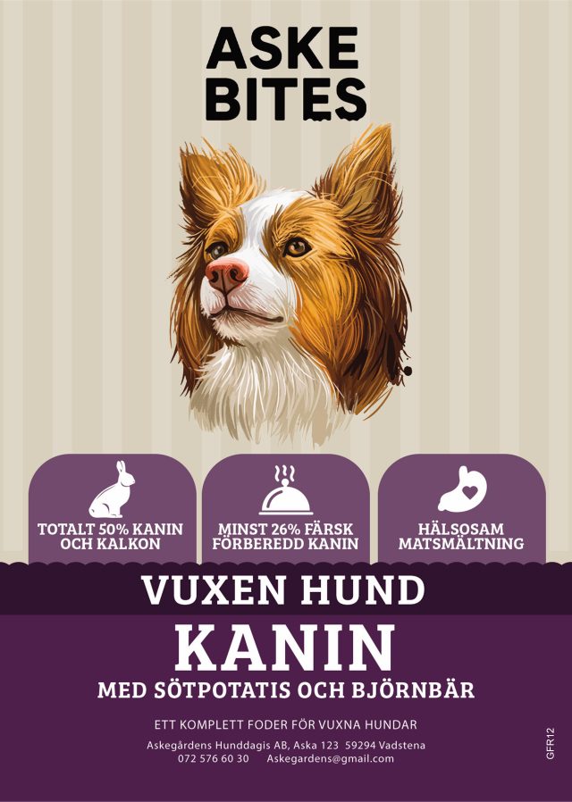 Askebites Kanin Sötpotatis och Björnbär Vuxen hund 12kg