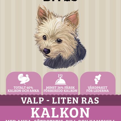 Askebites Valp-Liten Ras Kalkon med Anka, Sötpotatis, Dill och Kamomill 6kg