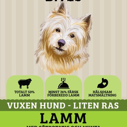 Askebites Liten Ras Lamm med Sötpotatis och Mynta 6kg