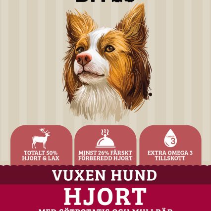 Askebites Hjort Och Lax Med Mullbär Vuxen Hund 15kg