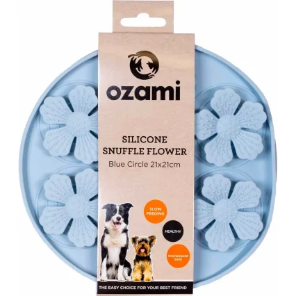 Silicone Snuffle Flower Blue Circle 21x21cm