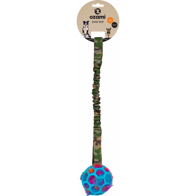 Play-n-tug Ball With Crinkle Green Cammo 50cm