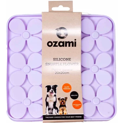 Silicone Snuffle Flower Purple Square 20x20cm