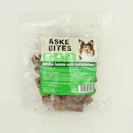 Askebites Lamm Och Torsk kuber 500g